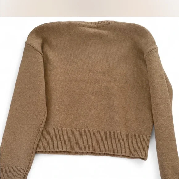 Women's Tan Sweater with Black Dog Design - Picture 4 of 4